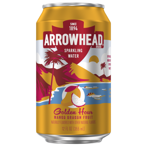 Arrowhead® Brand Sparkling Mountain Spring Water - Mango Dragon Fruit - Aluminum Can 12oz (24 Pack)