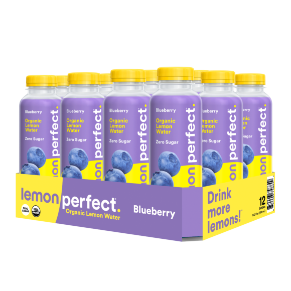 Lemon Perfect™ Blueberry Flavored Water 450ml Plastic Bottles (12 Pack)