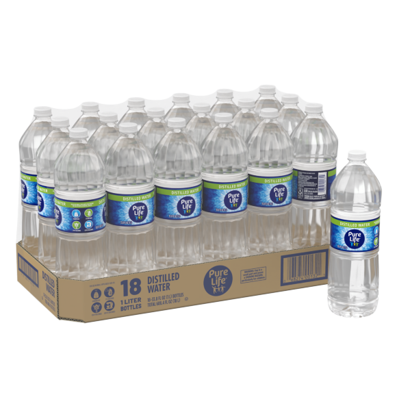 Pure Life® Distilled Water 33.8 Fl Oz Plastic Bottle (18 Pack)