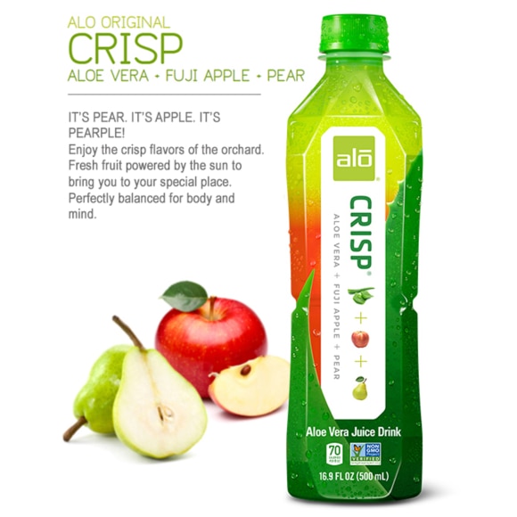 ALO® Crisp Aloe Vera Infused Beverage – Fuji Apple & Pear (12-Pack
