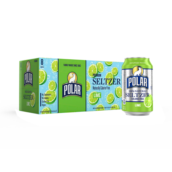 Polar Lime Sparkling Water Can 12 Oz