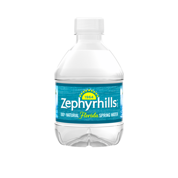 Zephyrhills Brand 100% Natural Spring Water, 8-ounce mini plastic bottles  (Pack of 12) 