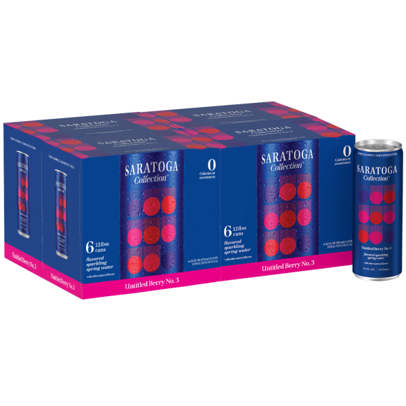 Saratoga Collection™ Untitled Berry No. 3 Flavored Sparkling Spring Water 4x6 Packs of 12 fl oz Cans