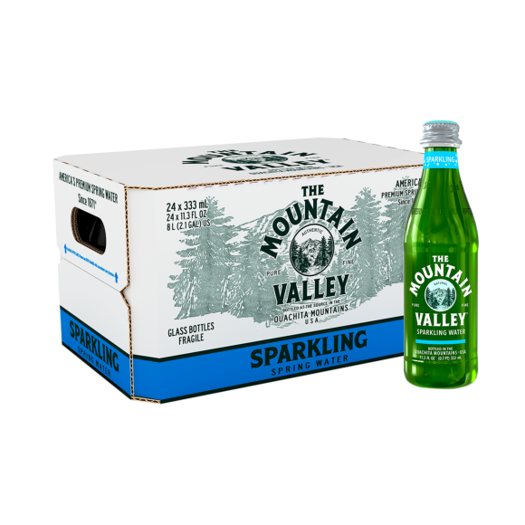 Mountain Valley Sparkling Water 333 ml Bottle (24 Pack)