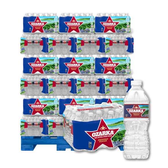 Ozarka® 100% Natural Spring Water, 16.9 oz. Packs of 24, Pallet of 78 Cases