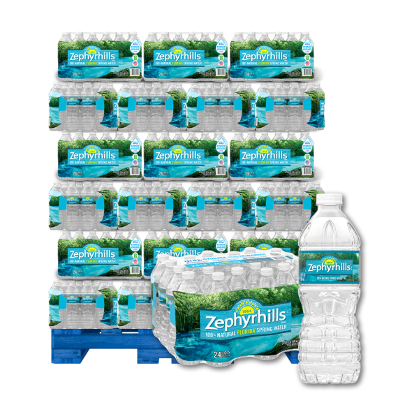 Zephyrhills® 100% Natural Spring Water, 16.9 oz. Packs of 24, Pallet of 78 Cases