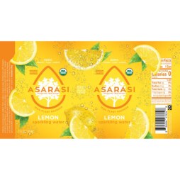 asarasi organic sparkling tree water lemon flavor nutrition facts ingredients list