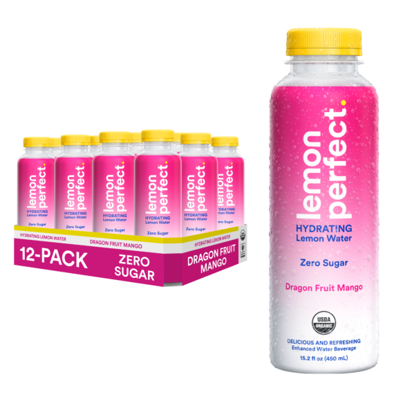 Lemon Perfect™ Dragon Fruit Flavored Water 450ml Plastic Bottles (12 Pack)