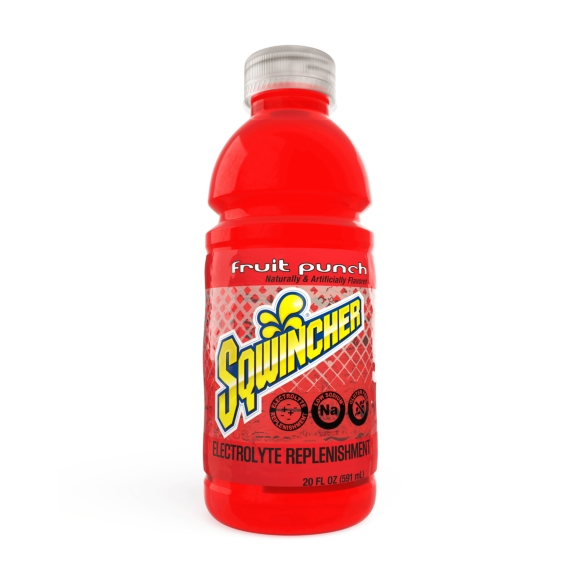 Sqwincher®, Fruit Punch, 20oz, Wide mouth, Pack of 24