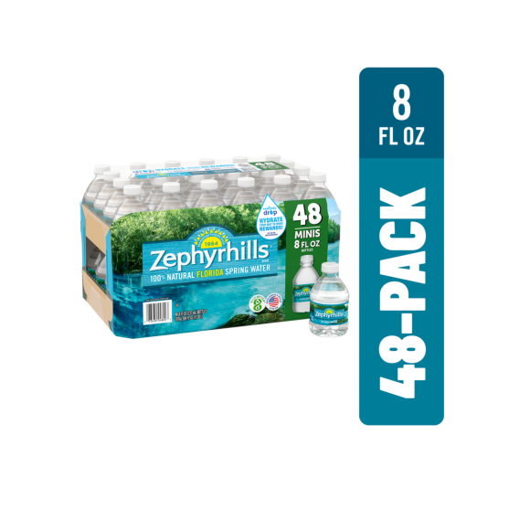 8 Ounce Bottled Spring Water  Zephyrhills® Brand 100% Mountain Spring Water