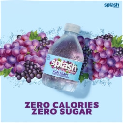 Splash Refresher™ Acai Grape Flavored Water Beverage 8 Fl Oz Plastic Bottles (24 Pack)