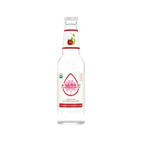 Asarasi Organic Sparkling Tree Water Wild Cherry Lime Flavor 12