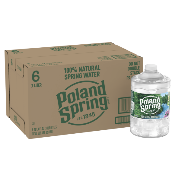 Poland Spring® Maine Spring Water 3 Liter (6 Pack)