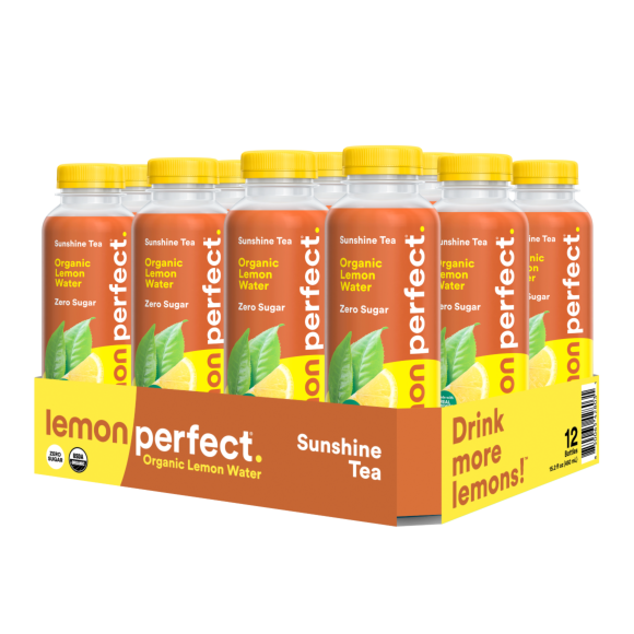 Lemon Perfect™ Sunshine Tea Flavored Water 450ml Plastic Bottles (12 Pack)