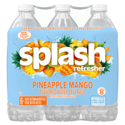 Splash Refresher™, Flavored Water Beverage, Pineapple Mango Flavor, 16.9 FL OZ Plastic Bottles (24 Count)