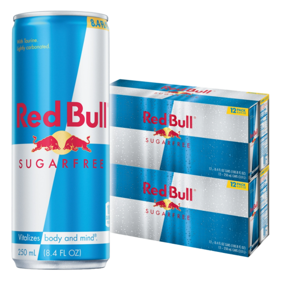 Red Bull Energy Drink Sugar Free 8.4 FL Oz Aluminum Cans (24 Pack)
