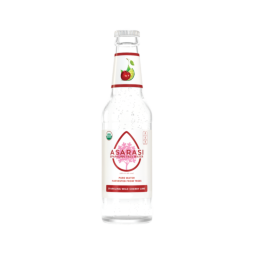 Asarasi® Organic Sparkling Wild Cherry Lime Tree Water 12 oz Glass Bottle (12 Pack)