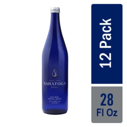 Saratoga® Natural Spring Water 28 Fl Oz Glass Bottle (12 Pack)