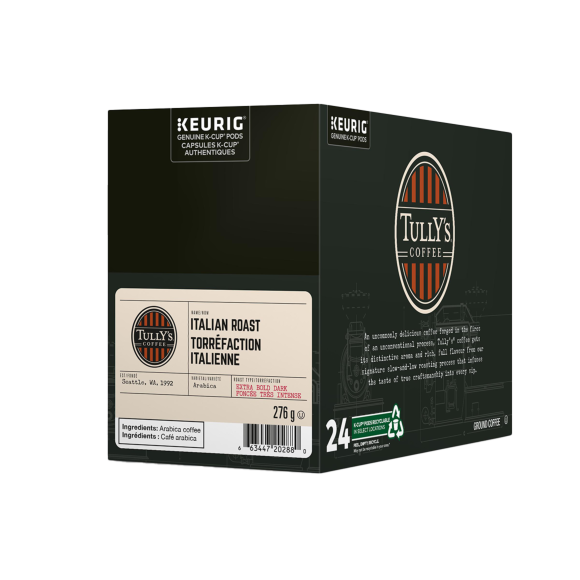Tullys Italian Roast K Cup Pod 24 Count