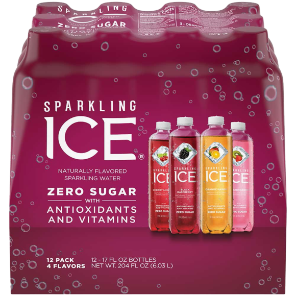 Sparkling Ice 17Oz Variety 12 Pack (Purple)