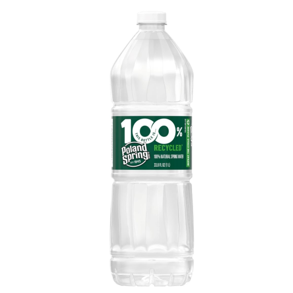 Poland Spring Brand 100% Natural Spring Water, 16.9 oz Plastic Bottles  (Pack of 24)