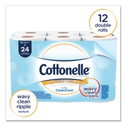 Cottonelle® Ultra Clean Care Bathroom Tissue 1-Ply White 170 Sheets Roll 12 Rolls Pack