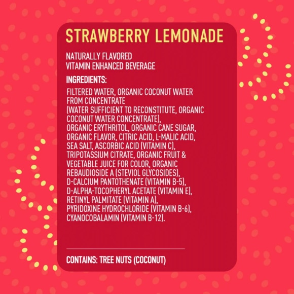 ROAR® Organic Electrolyte Infusions Strawberry Lemonade 18 FL Oz Bottles (12 Pack) Image3