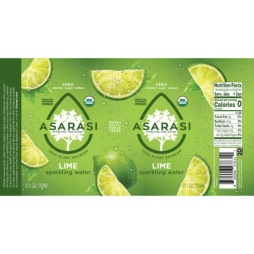 asarasi organic sparkling tree water lime flavor nutrition facts ingredients list