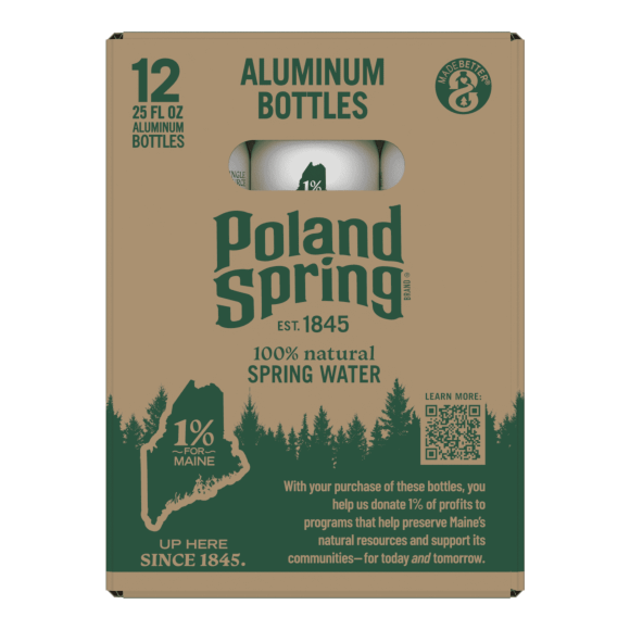 Poland Spring Water Aluminum Bottles 25 oz 12pack ReadyRefresh