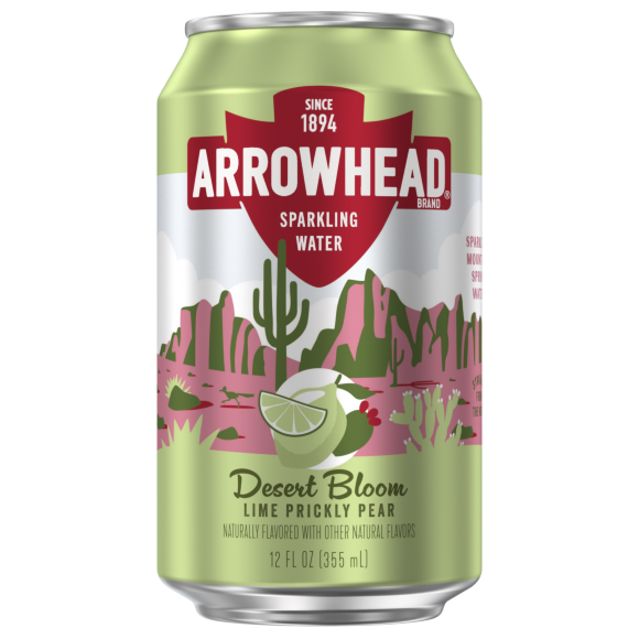 Arrowhead® Brand Sparkling Mountain Spring Water - Lime Prickly Pear - Aluminum Can 12oz (24 Pack)