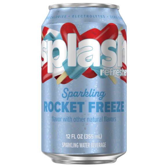 Splash Refresher™ Rocket Freeze Flavored Sparkling Water - Aluminum Can 12oz (24 Pack)