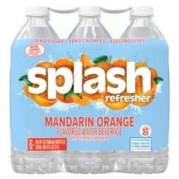 Splash Refresher™, Flavored Water Beverage, Mandarin Orange Flavor, 16.9 FL OZ Plastic Bottles (24 Count)