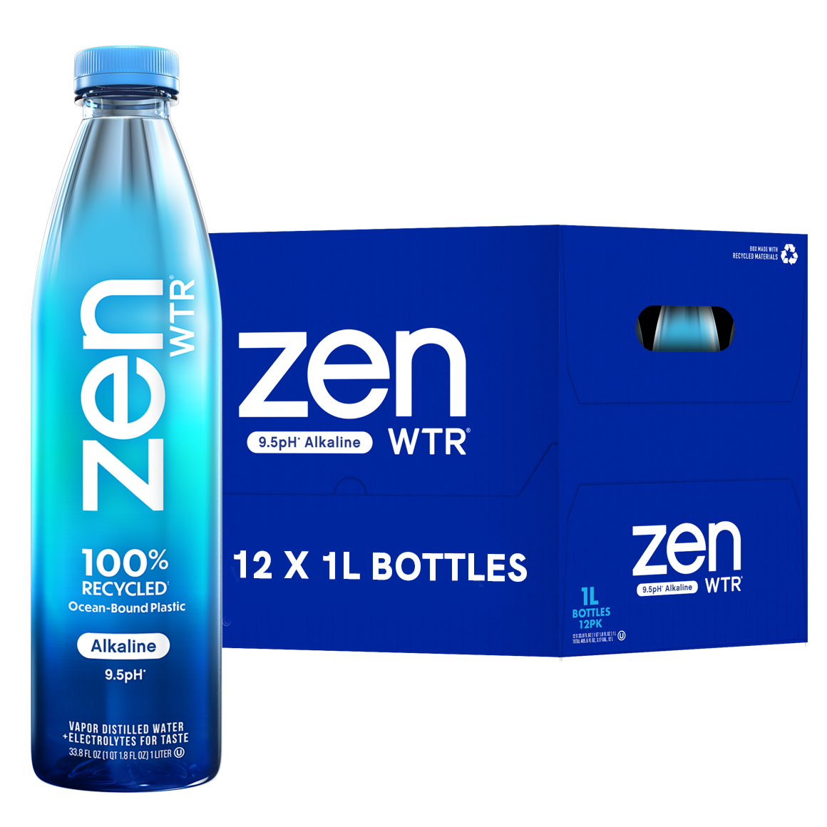 ZenWTR™ 1 Liter Bottles (12 Pack) | ReadyRefresh Water Delivery