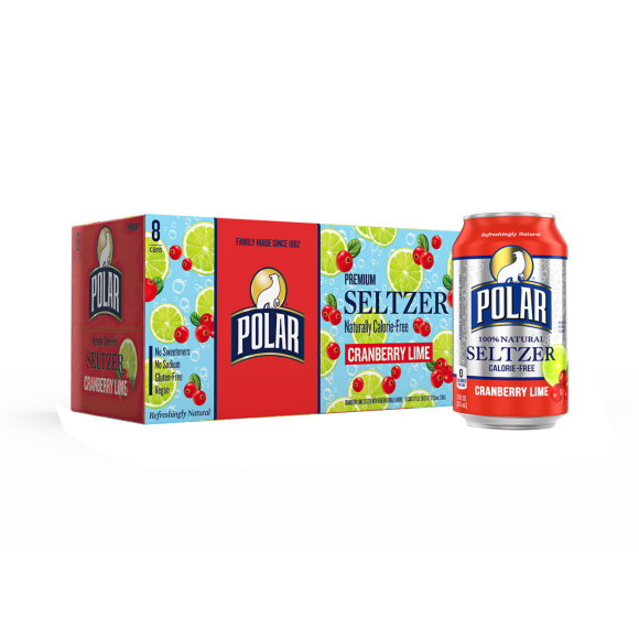 Polar Cranberry Lime Sparkling Water Can 12 Oz