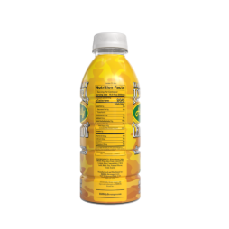 back label showing nutritional facts for a 0.5 liter bottle of hillbilly half lemonade half iced tea flavor