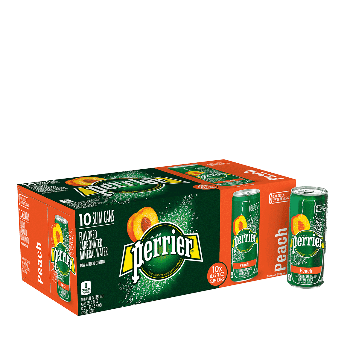 Perrier® Carbonated Mineral Water Slim Cans - Peach