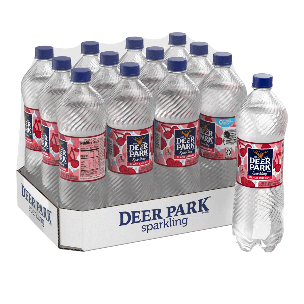 Deer Park® Brand Sparkling 100% Natural Spring Water - Black Cherry