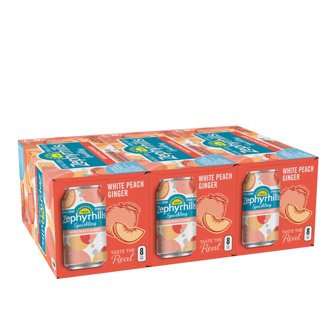 Zephyrhills® White Peach Ginger Sparkling Water Image1