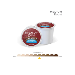 newmans own organic special blend extra bold k cup coffee pod, roast profile medium