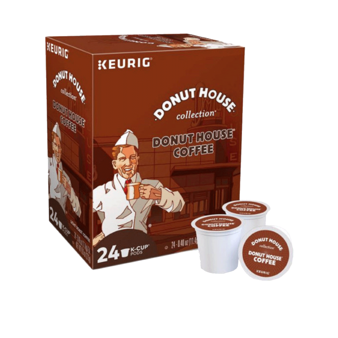 keurig donut house k cups 24 pack single serve coffee pods