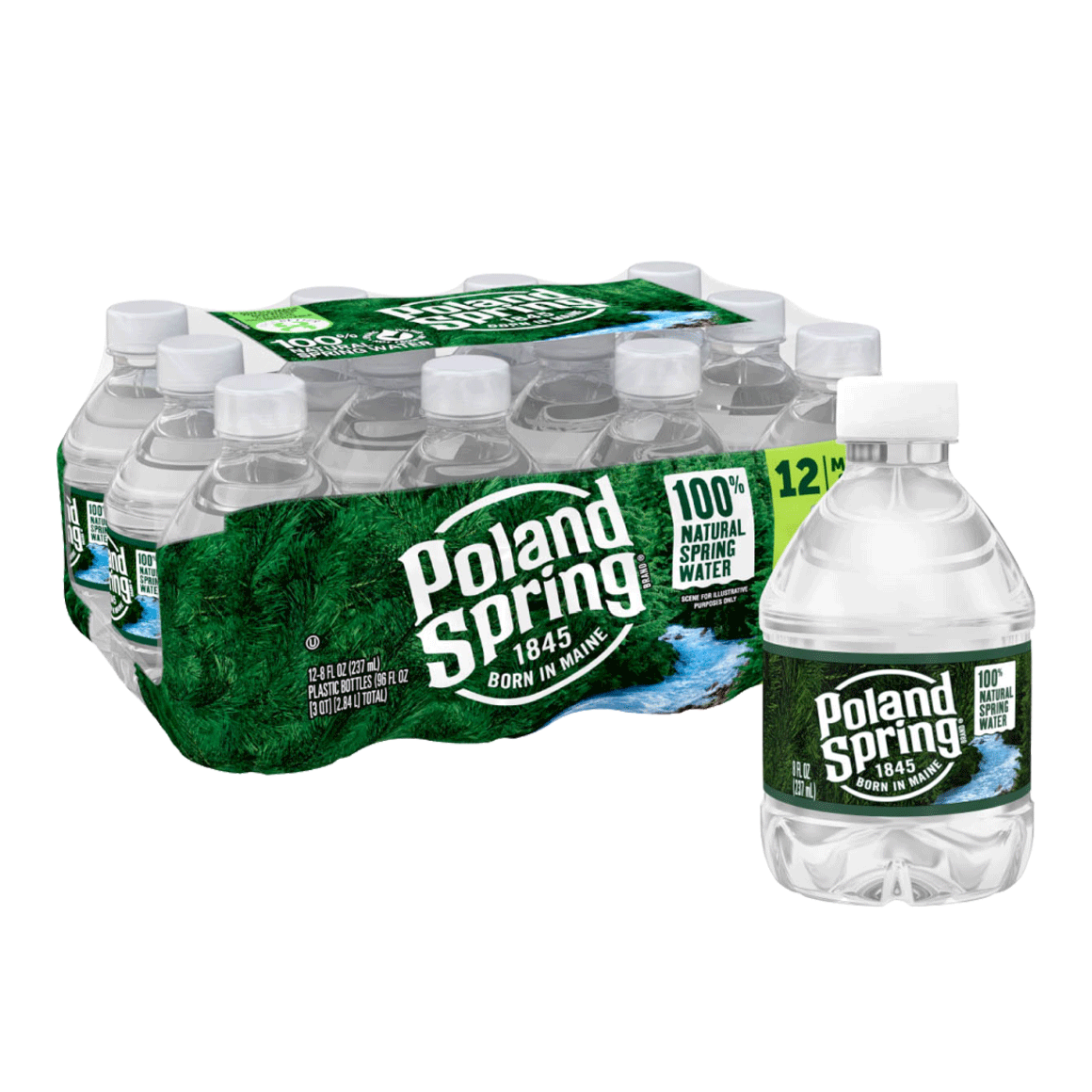 Sparkling, Refreshing Poland Spring Water On The Go: 8 Oz Convenience