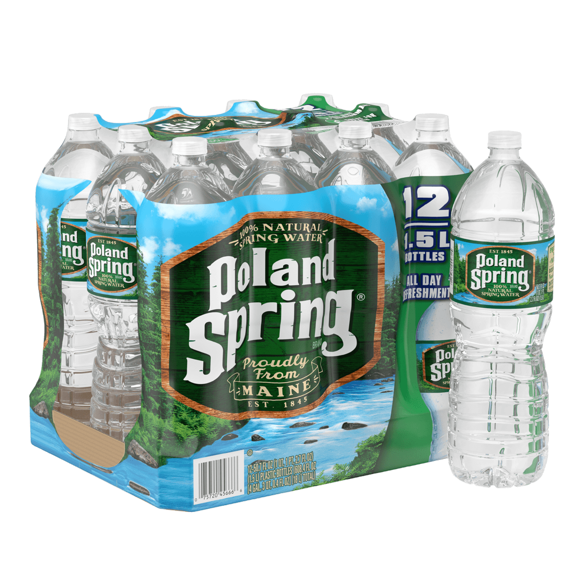 Poland Spring® Bottled Water 1.5 Liter 12Pack ReadyRefresh