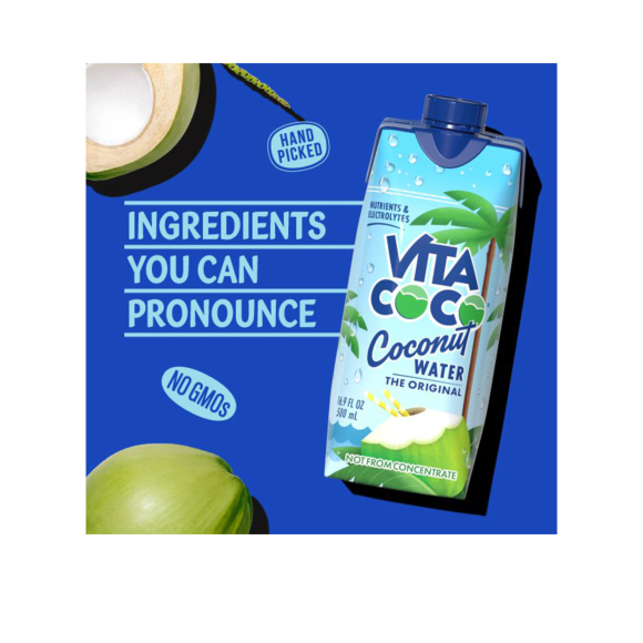 ingredients you can pronounce vita coco coconut water with halved and whole coconuts Image1
