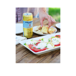 lifestyle - s.pellegrino essenza lemon zest sparkling natural mineral water - slim cans