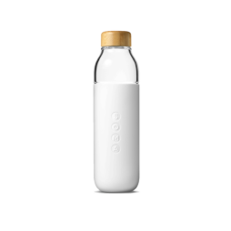 Soma® Glass Water Bottle with Silicone Sleeve - White