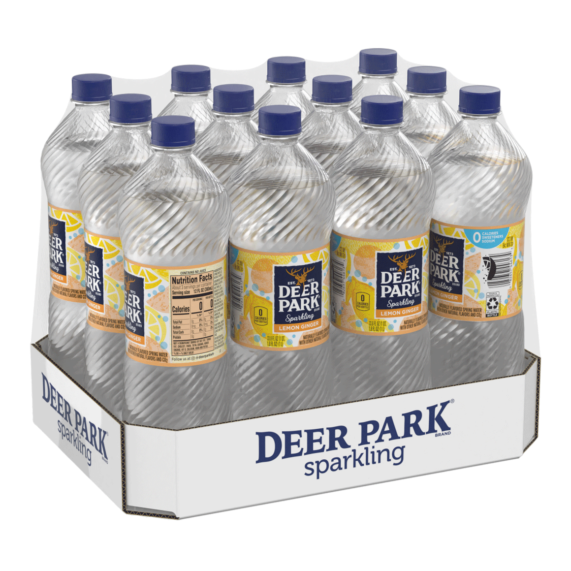 Deer Park® Brand Sparkling 100% Natural Spring Water - Lemon Ginger Image1