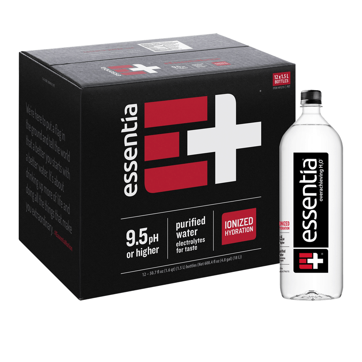 Essentia Ionized Alkaline Purified Water 1.5 Liter 12Pack ReadyRefresh