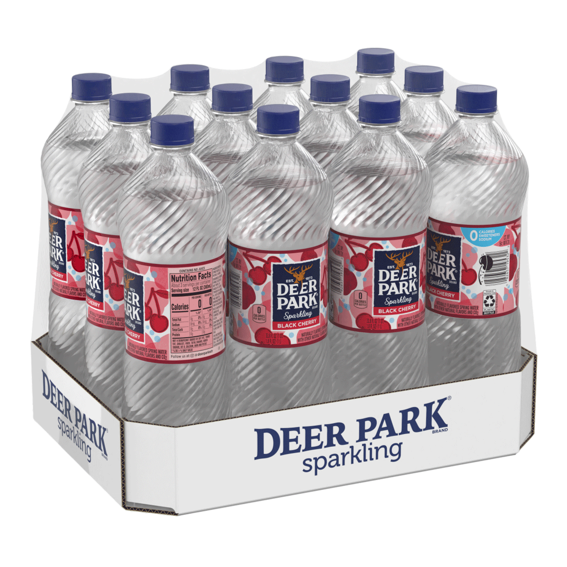 Deer Park® Brand Sparkling 100% Natural Spring Water - Black Cherry Image1