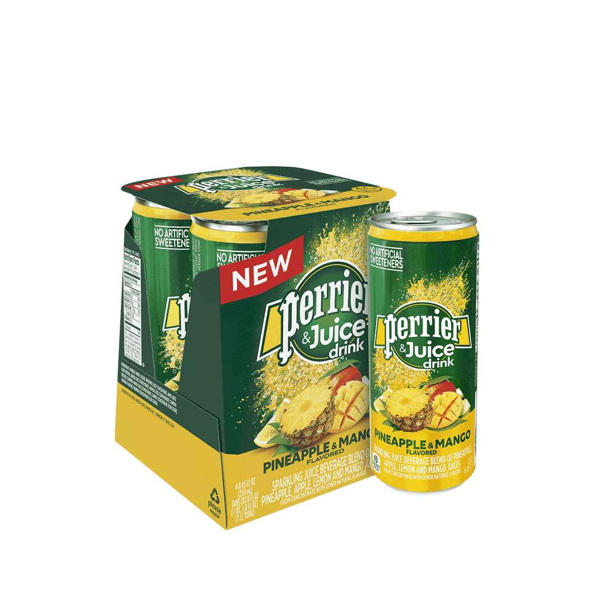 Perrier® & Juice Carbonated Mineral Water - Pineapple & Mango