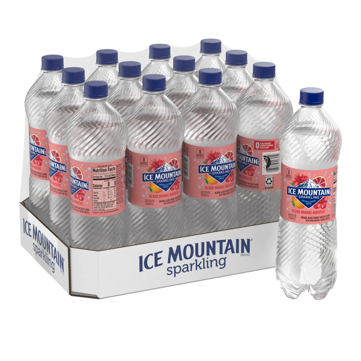 Ice Mountain® Brand Sparkling 100% Natural Spring Water - Blood Orange Hibiscus
